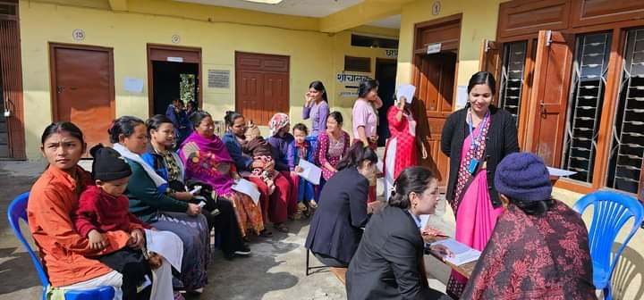 पराशरमा निःशुल्क स्वास्थ्य परीक्षण तथा रक्त समूह पहिचान कार्यक्रम सम्पन्न: