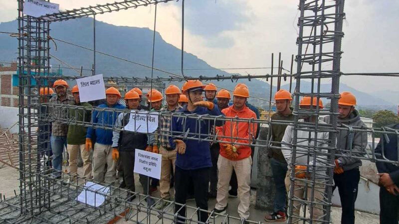 व्यासले दियो भुकम्प प्रतिरोधी तालिम