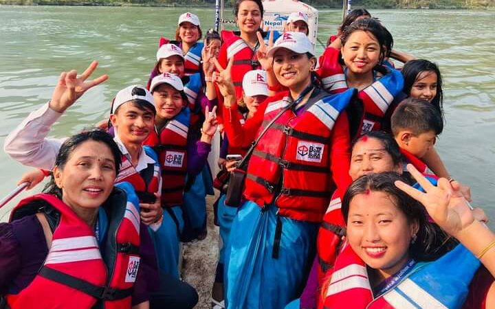आँबुखैरेनीकाे मर्स्याङ्दी जलाशयमा सुरु भएको माेटरबाेटकाे मन्त्री चुमान द्वारा उद्घाटन: