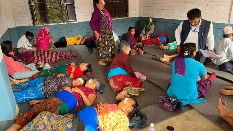 म्याग्देमा पहिलो दिनमा ७० जनाको आँखाकाे अप्रेसन