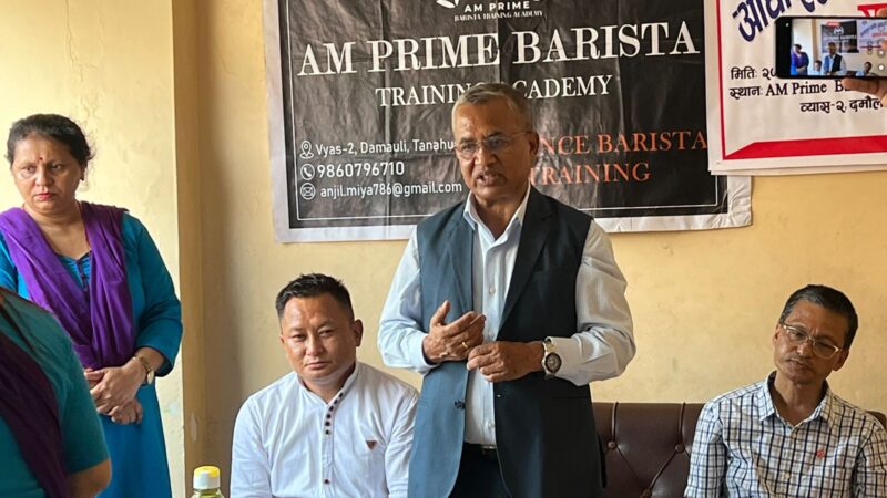 व्यास ३ का युवायुवतीलाई कफी बनाउने तालिम प्रदान