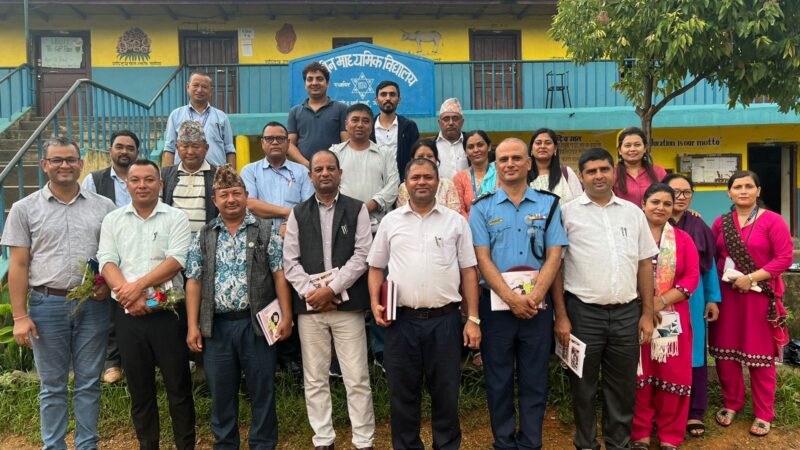तनहुँकाे मीन माविमा सञ्चालित बालिका शिक्षा कार्यक्रममा संयुक्त अनुगमन भ्रमण