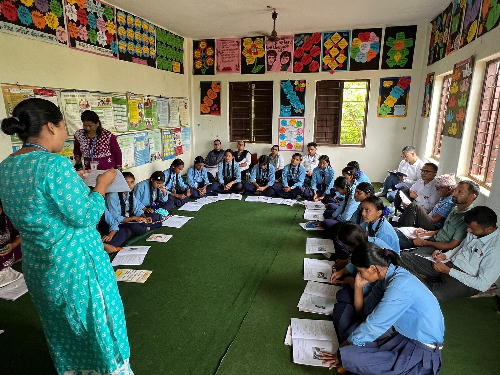 तनहुँकाे बिष्णु माविमा सञ्चालित बालिका शिक्षा कार्यक्रममा संयुक्त अनुगमन भ्रमण