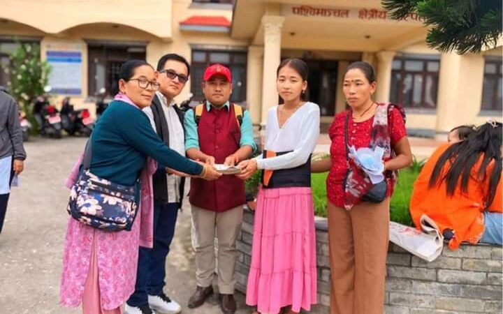 एपेन्डिक्स बिरामी सलिनाकाे उपचारको लागि तमु समाज इजरायलकाे ८० हजार सहयोग