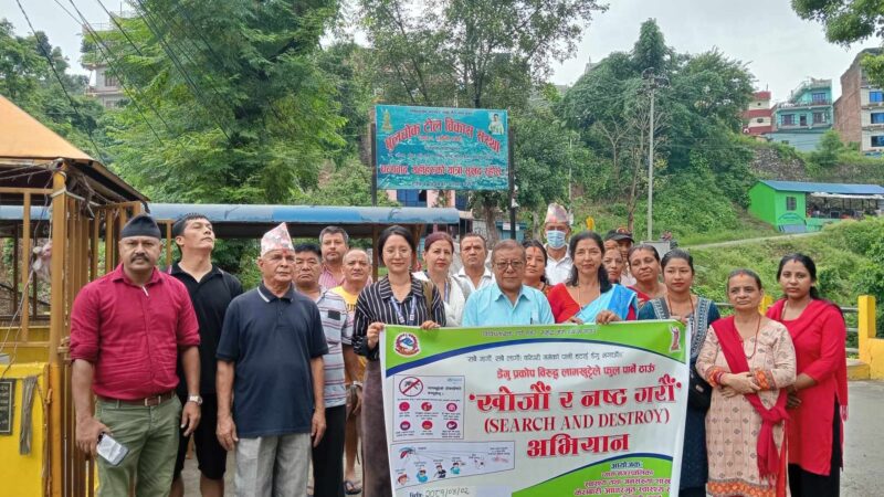 व्यासमा ३४ जनामा डेंगु देखिएपछि ‘लार्भा खोज र नष्ट गर ’ अभियान तिव्र