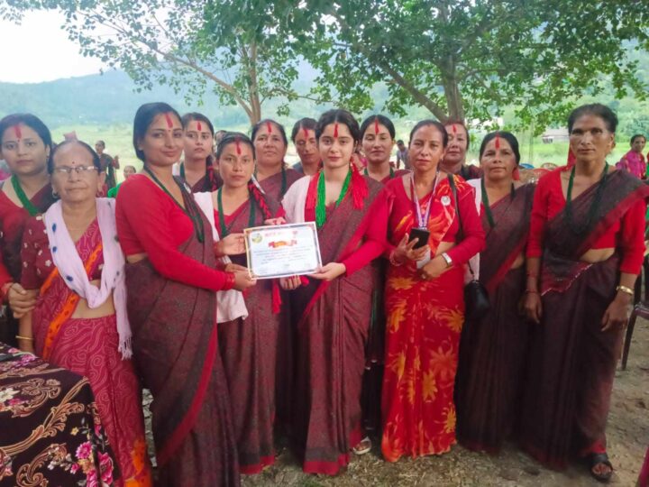 व्यास ९ वडा स्तरीय तीज गीत प्रतियोगितामा सरस्वती आमा समूह प्रथम
