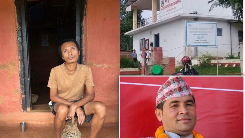 बिरामी गायक कृष्ण थापा लाई भानु नगरपालिकाकाे ३० हजार सहयोग