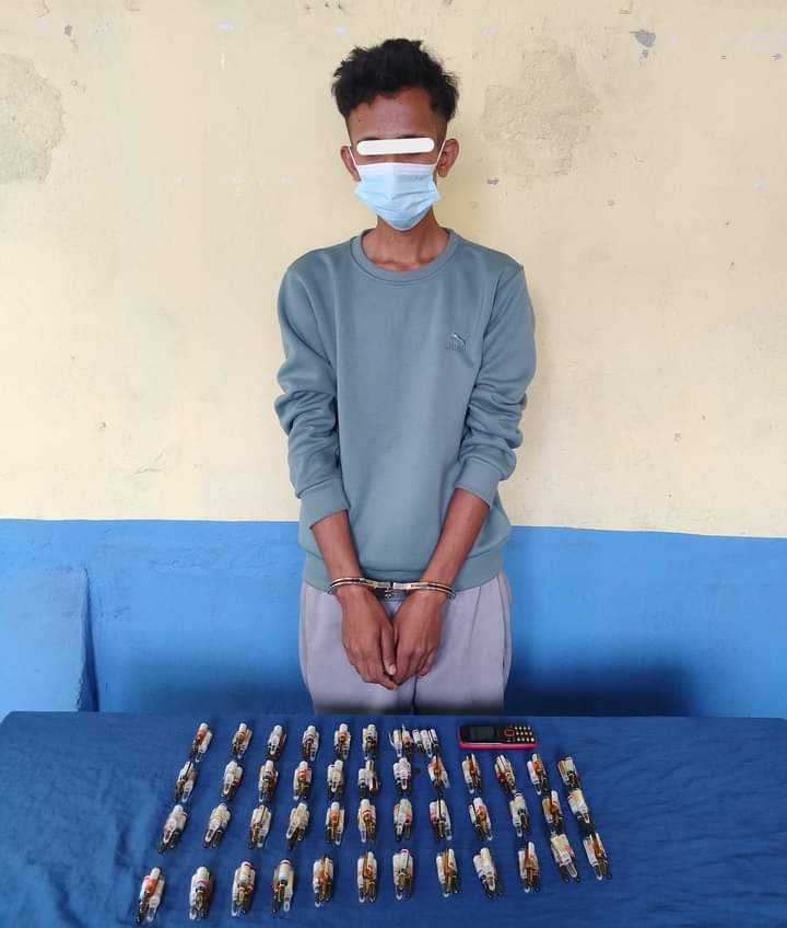तनहुँबाट लागु औषध सहित १ युवा पक्राउ