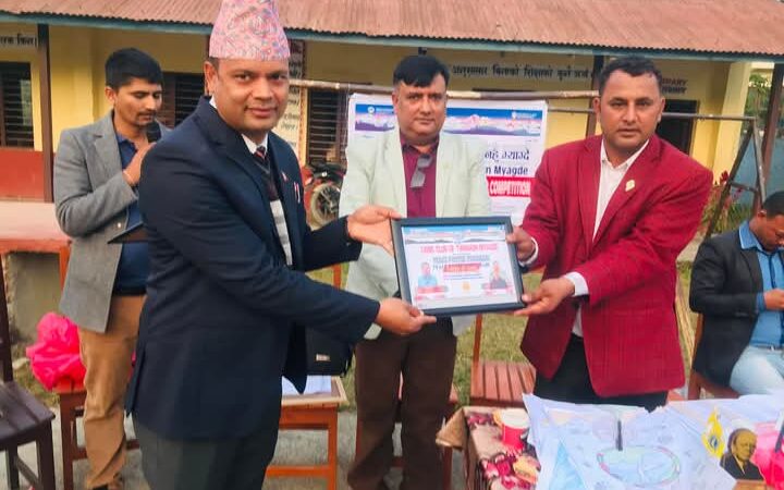 लायन्स म्याग्देकाे चित्रकला प्रतियोगितामा पसले आधारभुत बिद्यालयकी आश्मा प्रथम