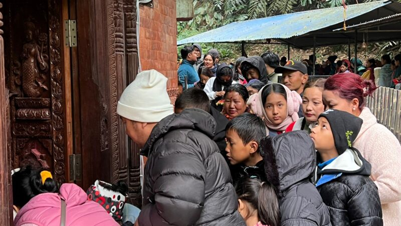 छाब्दी वराही मन्दिरमा भक्तजनको भिड