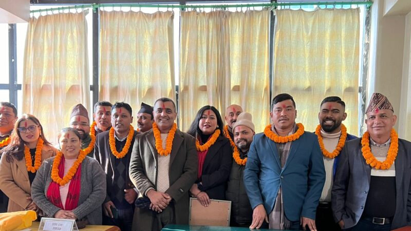 पत्रकार महासंघ तनहुँका नवनिर्वाचित पदाधिकारीलाई पदहस्तान्तरण