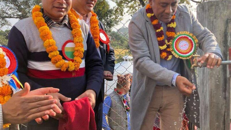 दुवुङ भिरपानी र रिजाल्दी खानेपानीकाे ऋषिङ्ग अध्यक्ष श्रेष्ठले गरे उद्घाटन