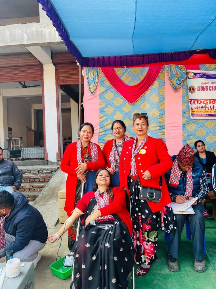 लायन्स क्लव डुम्रेकाे रक्तदान कार्यक्रम सम्पन्न