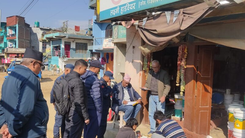 म्याग्देमा ठुलो परिमाणमा अखाद्य वस्तु तथा म्याद नाघेका सामाग्री नस्ट