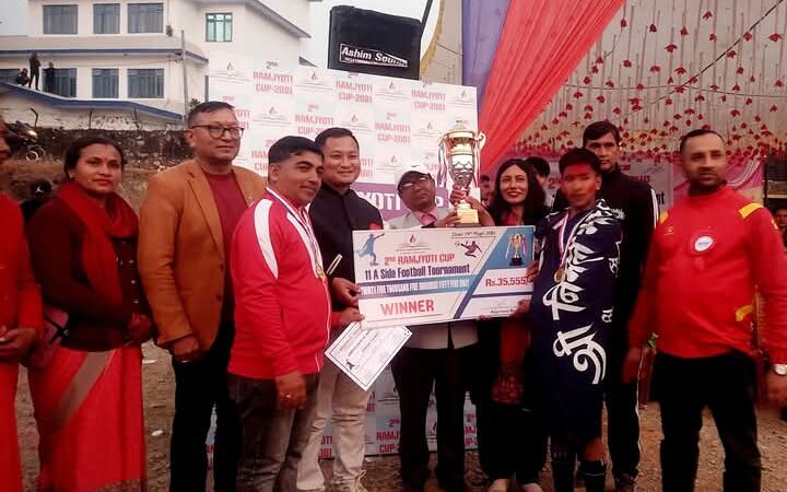 रामज्याेति कप फुटबलको उपाधि निर्मल मावि भादगाउँलाई