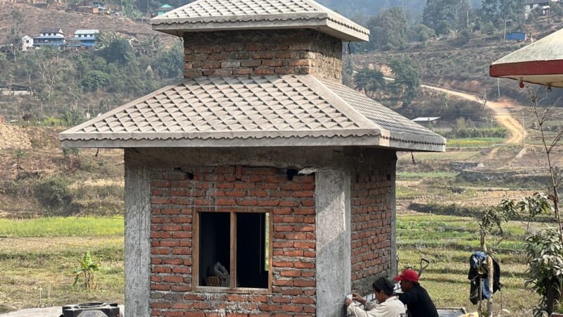 गुणादीमा बन्दै गरेको शिवालय मन्दिर निर्माणकाे काम अन्तिम चरणमा