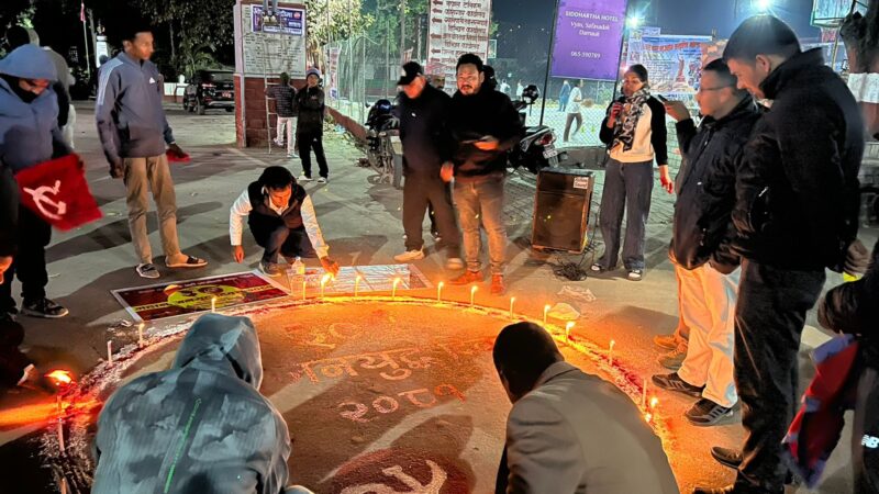 जनयुद्ध दिवसमा दमाैलीमा दीप प्रज्वलन !