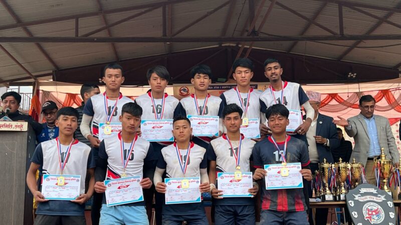 तनहुँ जिल्ला स्तरीय राष्ट्रपति रनिङ्गशिल्डकाे भलिबलमा शुक्लागण्डकी प्रथम