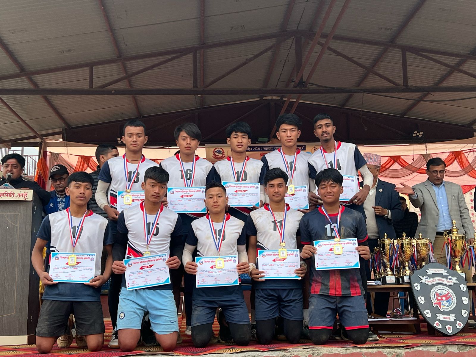 तनहुँ जिल्ला स्तरीय राष्ट्रपति रनिङ्गशिल्डकाे भलिबलमा शुक्लागण्डकी प्रथम