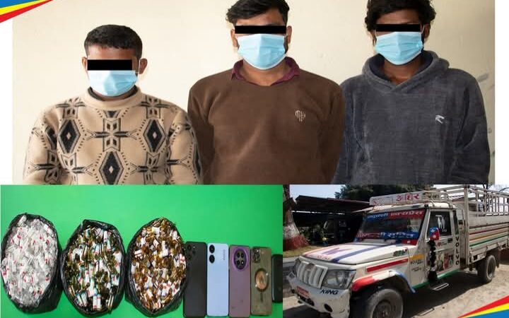 अबैध लागुऔषध सहित तीन युवा पक्राउ