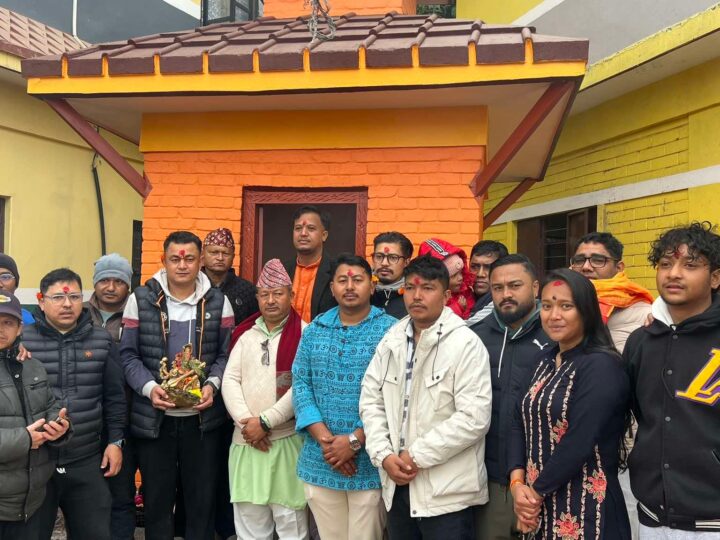 न्यु भिजनले राधा माविमा निर्माण गरेको सरस्वती मन्दिर हस्तान्तरण