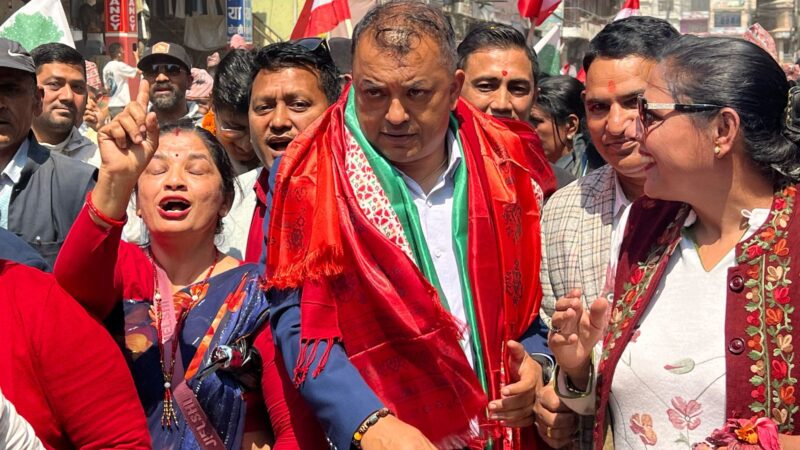 काङ्ग्रेस महामन्त्री गगन थापा दमाैलीमा