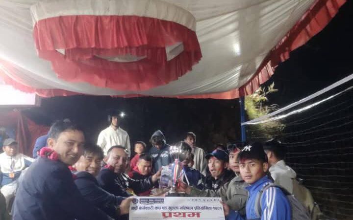 नवौं बागेश्वरी कप भलिबलको उपाधि राम्जाकोट युवा क्लब ऋषिङलाई