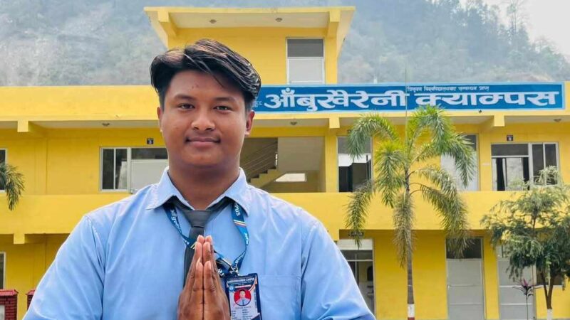 आँबुखैरेनी क्याम्पसको स्ववियु सभापतिमा अखिल क्रान्तिकारीका निशान मगर विजयी