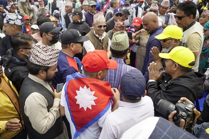 काठमाडौंमा राप्रपाकाे प्रदर्शन सुरु , निषेधित क्षेत्र तोड्ने रणनीति