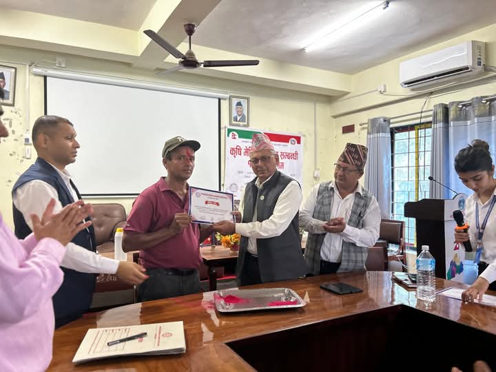 म्याग्देका किसानलाई कृषि मेसिनरी मर्मत सम्बन्धी १५ दिने तालिम