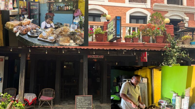 बन्दीपुरकाे बहिदार घर क्याफेमा काेदाे , मकैकाे पापड सहितको सबै परिकार अर्गानिक !