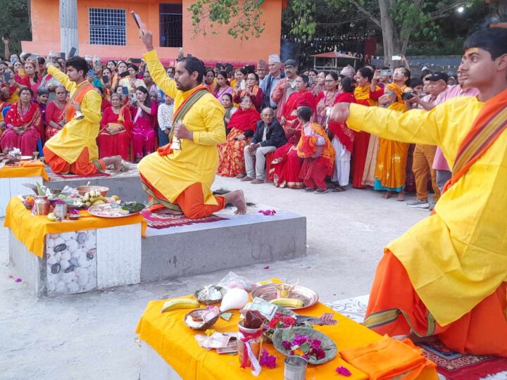 व्यास क्षेत्रकाे धार्मिक प्रचारप्रसार गर्न तनहुँकाे दमाैलीमा गंगा आरती सुभारम्भ