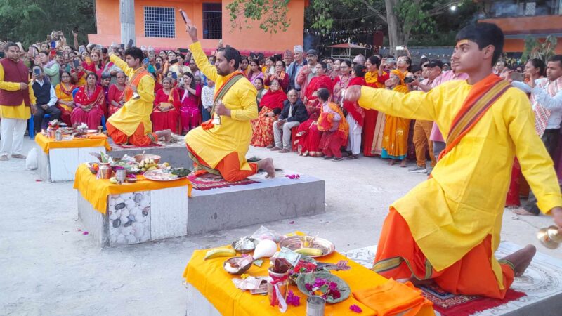 व्यास क्षेत्रकाे धार्मिक प्रचारप्रसार गर्न तनहुँकाे दमाैलीमा गंगा आरती सुभारम्भ