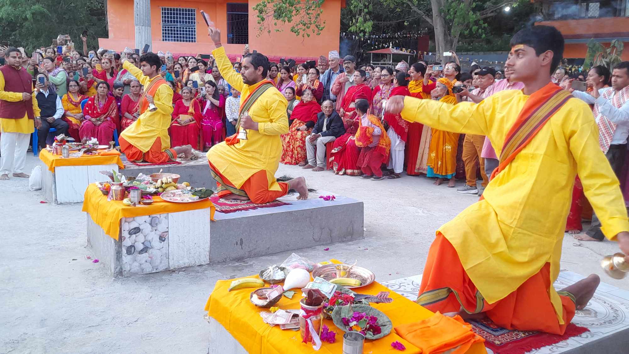 व्यास क्षेत्रकाे धार्मिक प्रचारप्रसार गर्न तनहुँकाे दमाैलीमा गंगा आरती सुभारम्भ