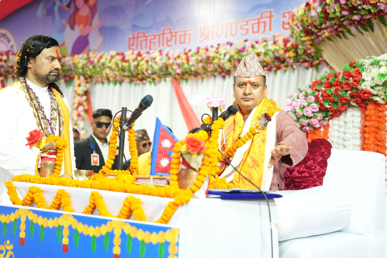 गण्डकी कोटिहोममा पं. दिनबन्धु पोखरेलको प्रवचन सुरु,रक्तदान अभियानले लियो सामाजिक सद्भावको रूप