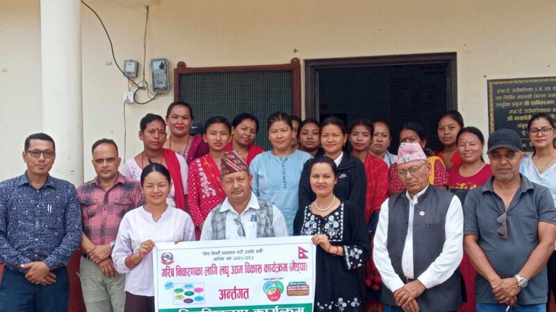 म्यग्देमा विजनेश स्टार्ट अप पछीस्थानिय समुदायलाई आत्मनिर्भर बनाउन सिपमुलक तालिम