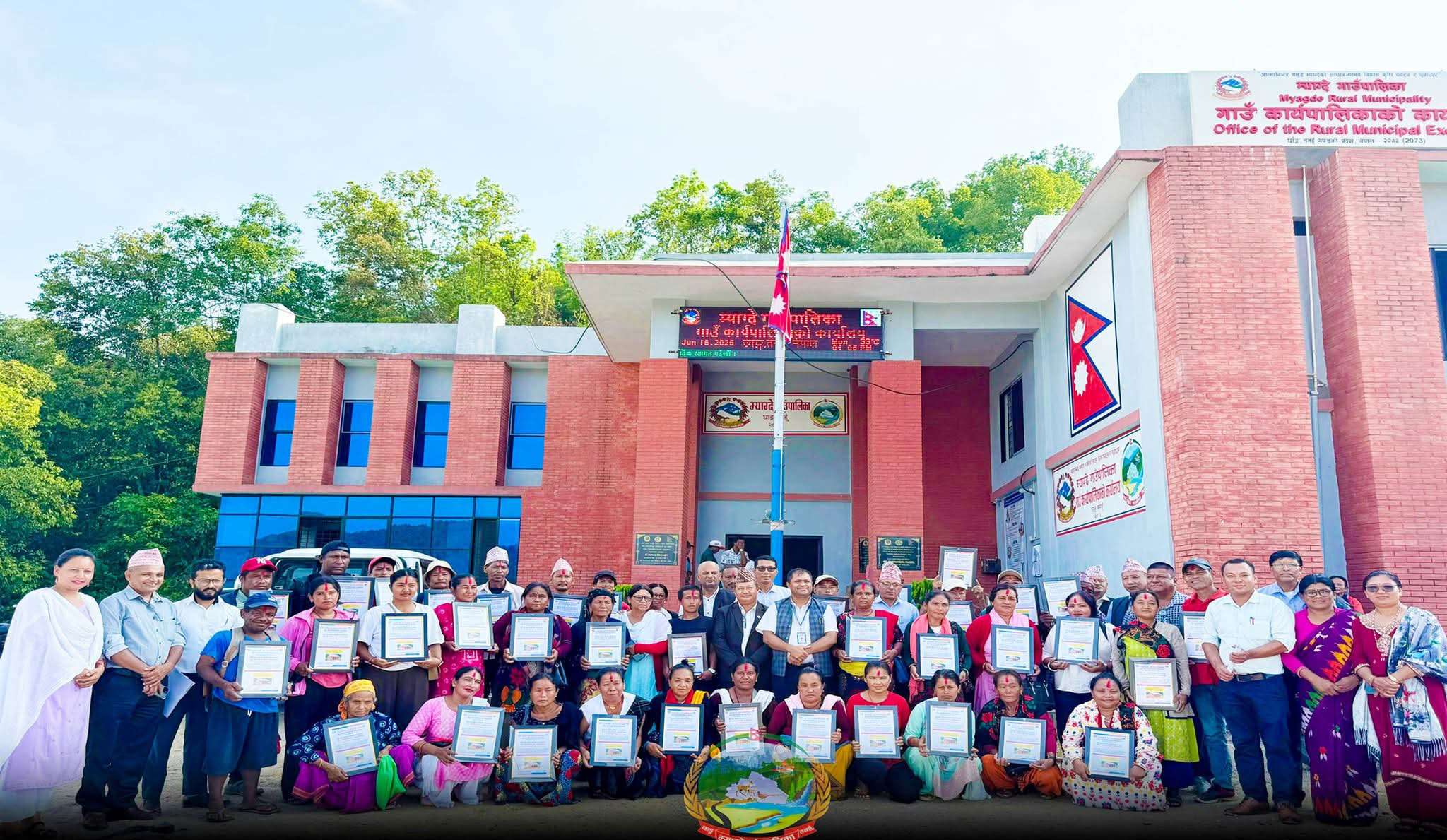 म्याग्दे गाउँपालिका द्धारा विपन्नलाई आवास निर्माण