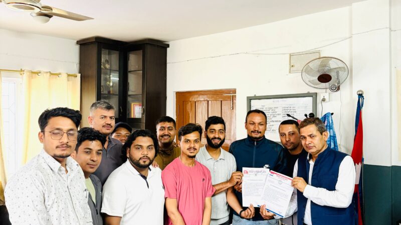 चक्काजामकाे विरूद्धमा नेविसंघ र तरूणदलकाे ज्ञापनपत्र