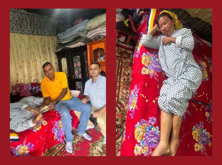 नेपाली काङ्ग्रेस देवघाटद्वारा मृगौला पिडित गुरूङलाइ ५० हजार सहयोग