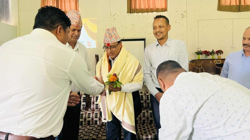 कुशल प्रशासक रामचन्द्र लामगादेकाे शुक्लागण्डकी नगरपालिकाबाट भव्य विदाइ