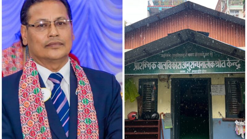 प्रदेश सांसद श्रेष्ठको ५ लाख सहयोगले सेताेगुराँस बालविकास बन्यो चिटिक्क