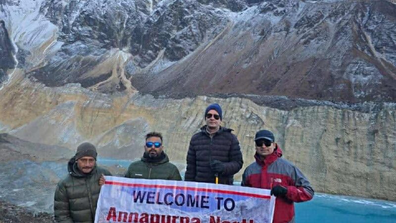 दमौलीका युवा व्यवसायीले उत्तर अन्नपूर्ण आधार शिविरकाे ४ दिनमै गरे पदयात्रा सम्पन्न