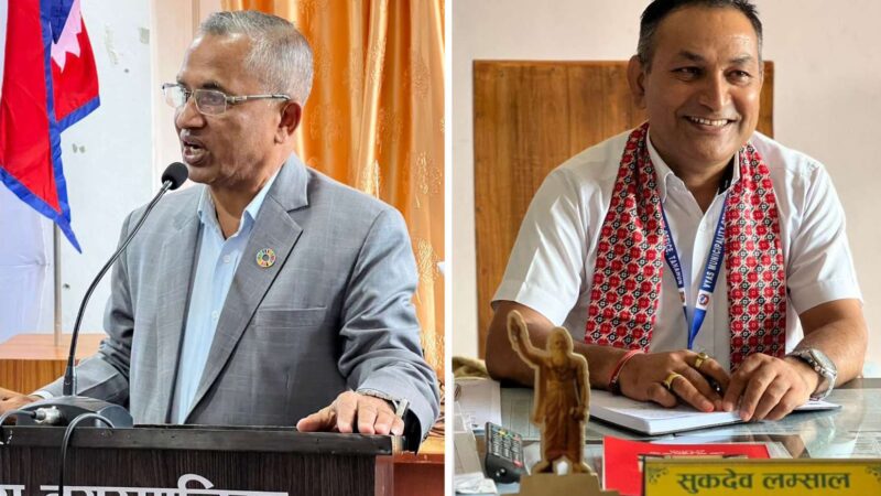 व्यासका मेयर न्याैपाने र प्रमुख प्रशासकिय लम्साल बिच कर्मचारी हटाउने बिषयमा चर्काचर्की