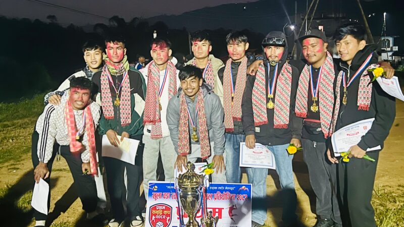 म्याग्देकाे समृद्धि कप भलिबलको उपाधि ऋषिङ्ग राम्जाकाेटलाइ