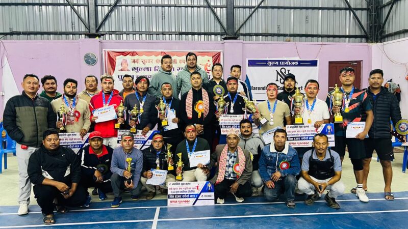 तनहुँका युवामा व्याडमिन्टन खेलकाे आक्रर्षण वढ्दाे , प्रतियाेगितामा प्रदिपकाे समूह विजयी