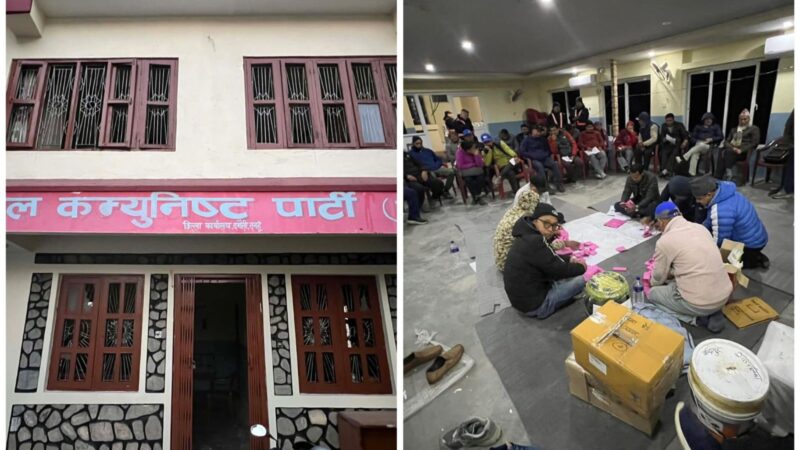 एमाले तनहुँकाे मतगणना विवादमा ताला फाेडियाे , मतपेटिका गायव , मतगणना अनिश्चित