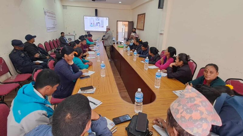 ऋषिङ गाउँपालिकामा जातीय छुवाछूत विरुद्ध सचेतना कार्यक्रम