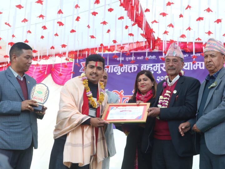 शुक्लागण्डकीका पत्रकार खरेल “भानुभक्त तारा” बाट सम्मानित