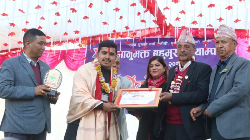 शुक्लागण्डकीका पत्रकार खरेल “भानुभक्त तारा” बाट सम्मानित