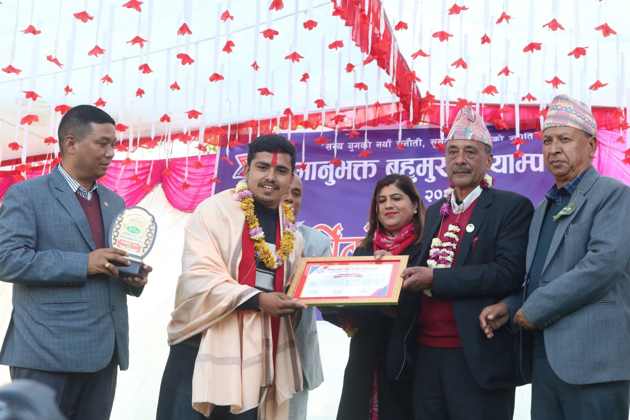 शुक्लागण्डकीका पत्रकार खरेल “भानुभक्त तारा” बाट सम्मानित